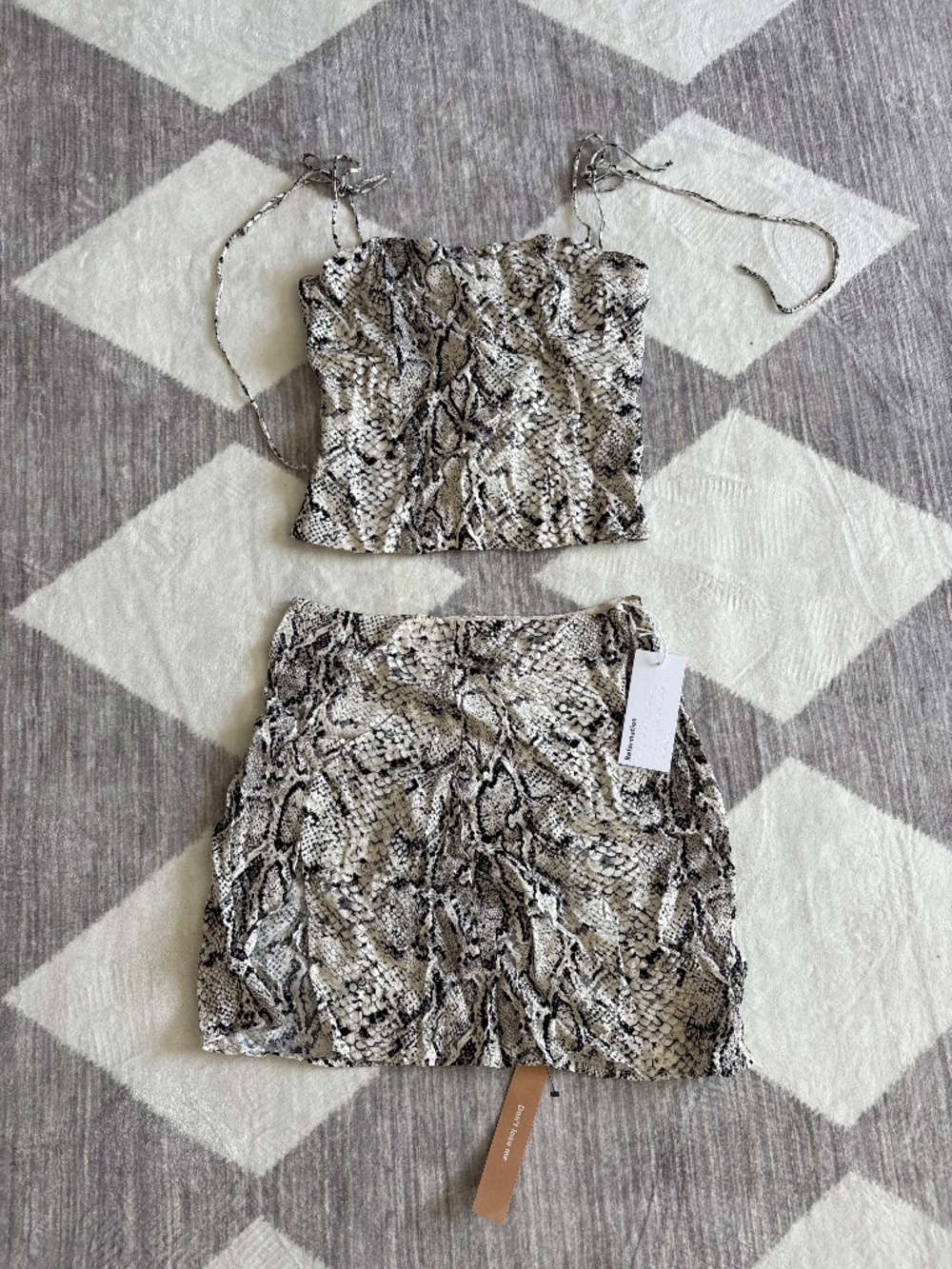 Reformation Rattlesnake Meyer Top and Margot Skirt